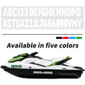 Set of 4 Alphabet & Number Decals for Marine Vessel Registration (A-Z & 0-9)