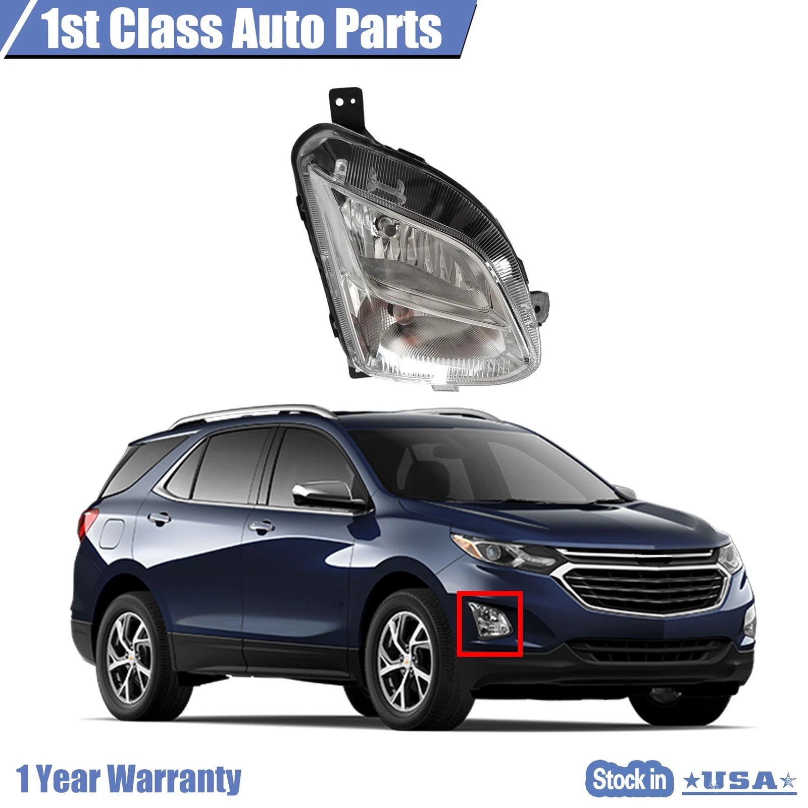 Right Passenger Side Fog Light with Signal for Chevy Equinox (2018–2020)