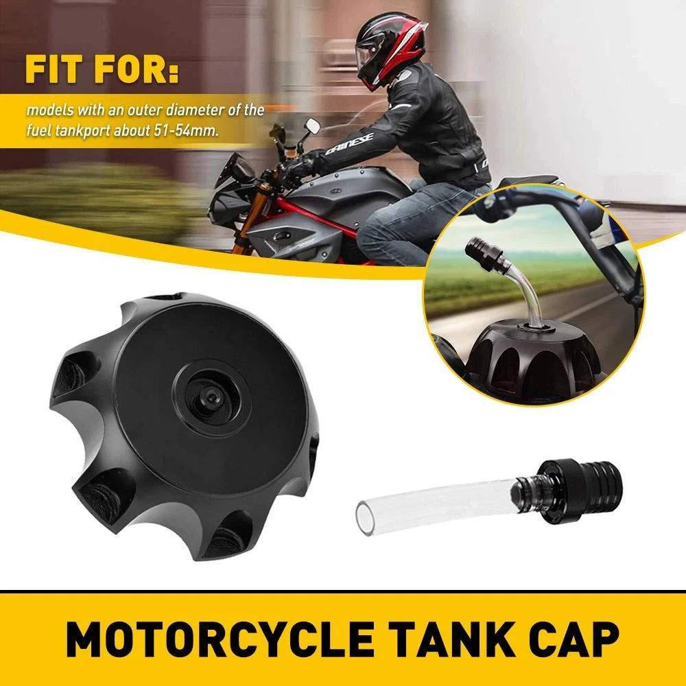 Gas Cap for Motorcycle (Black Aluminum Alloy)