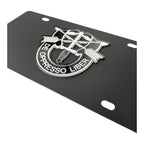 US Army Special Forces License Plate Frame Black Stainless for Universal