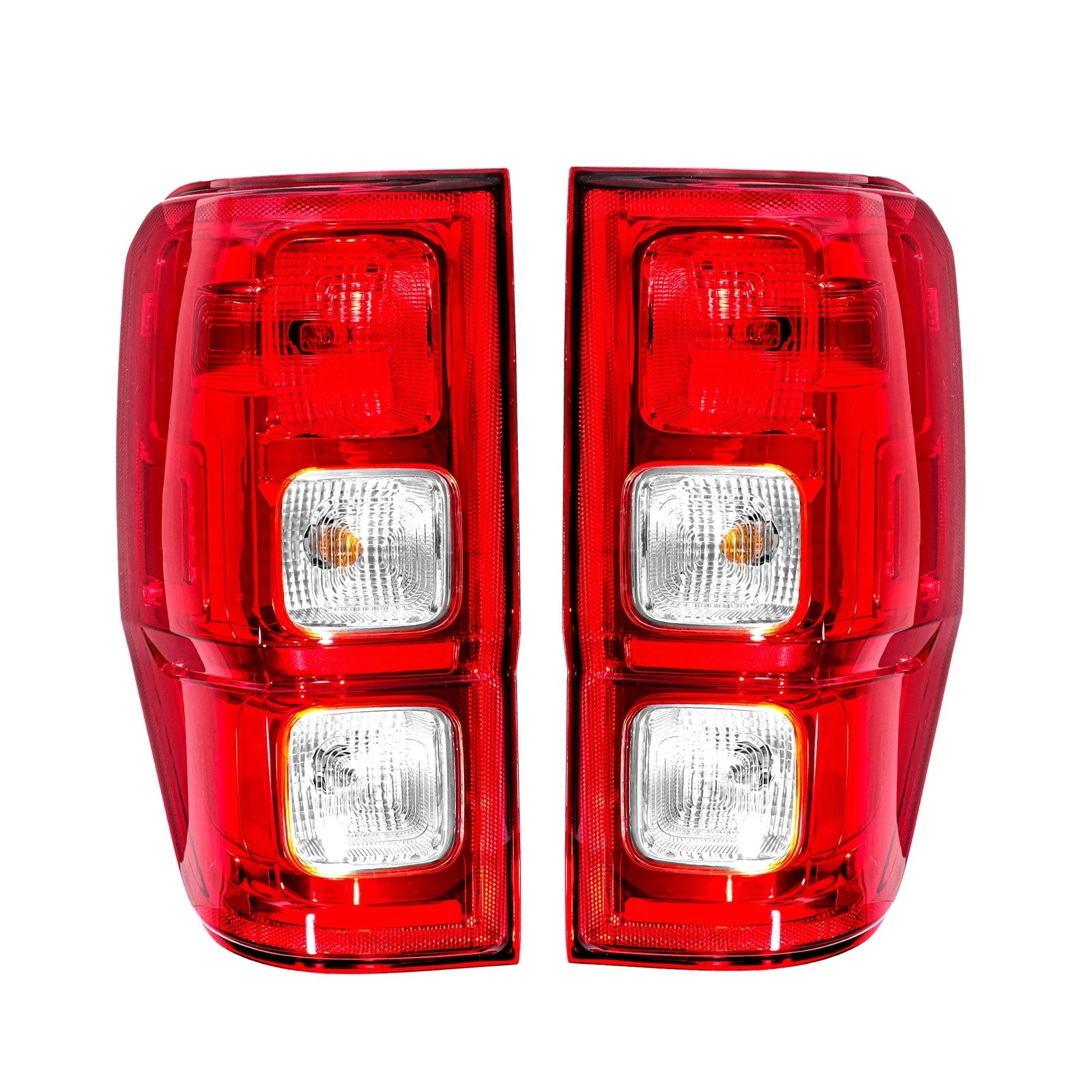 Set of 2 Tail Lights for Ford Ranger XL (2019–2022) Chrome Halogen