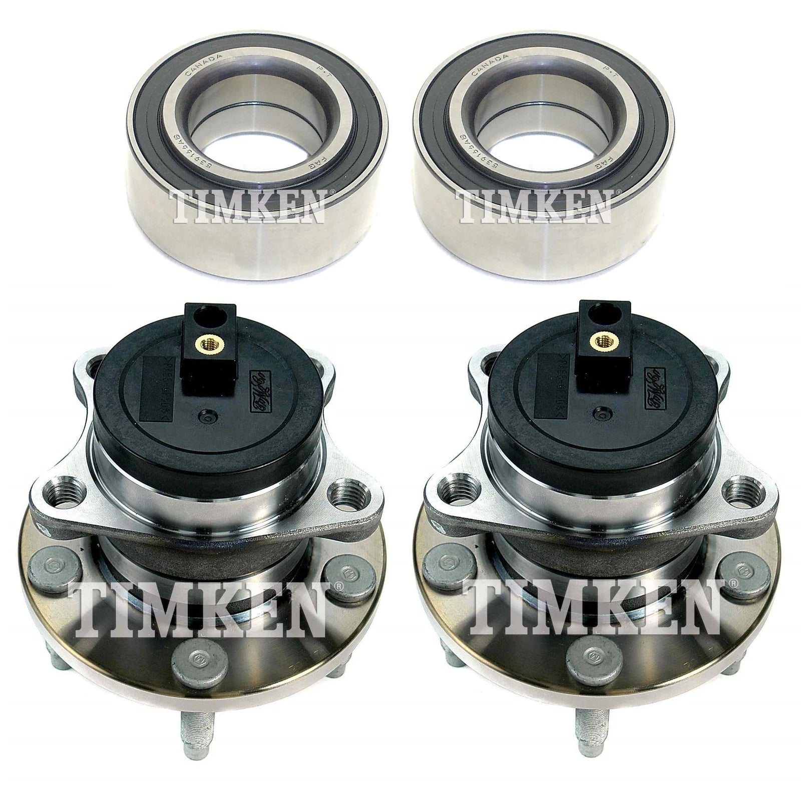 Set of 4 Wheel Bearings & Hubs Kit for Ford Edge Lincoln MKX (2015–2020)