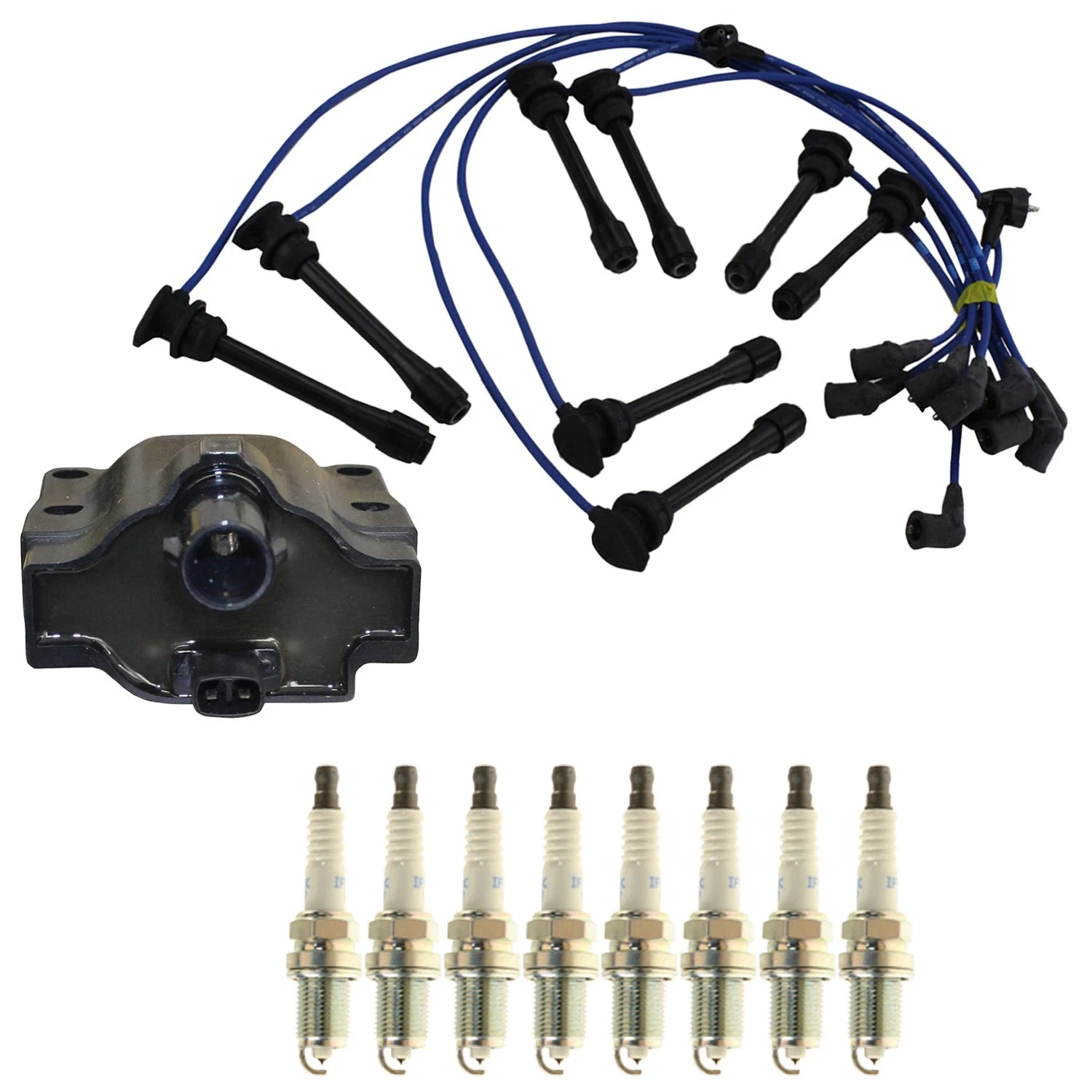 Set of 2 Ignition Coils & NGK 8 Laser Iridium Spark Plugs for SC400 (1992–2000)