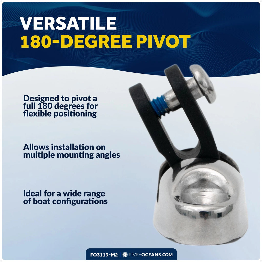 2X Bimini Top Hardware Swivel Deck Hinge for Universal Applications