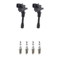Set of 2 Ignition Coils & 4 Spark Plugs for Mazda Protege 2.0 (2001–2003)