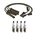 Denso 7mm Wire Set & 4 Double Platinum Spark Plugs for Chevy Pontiac