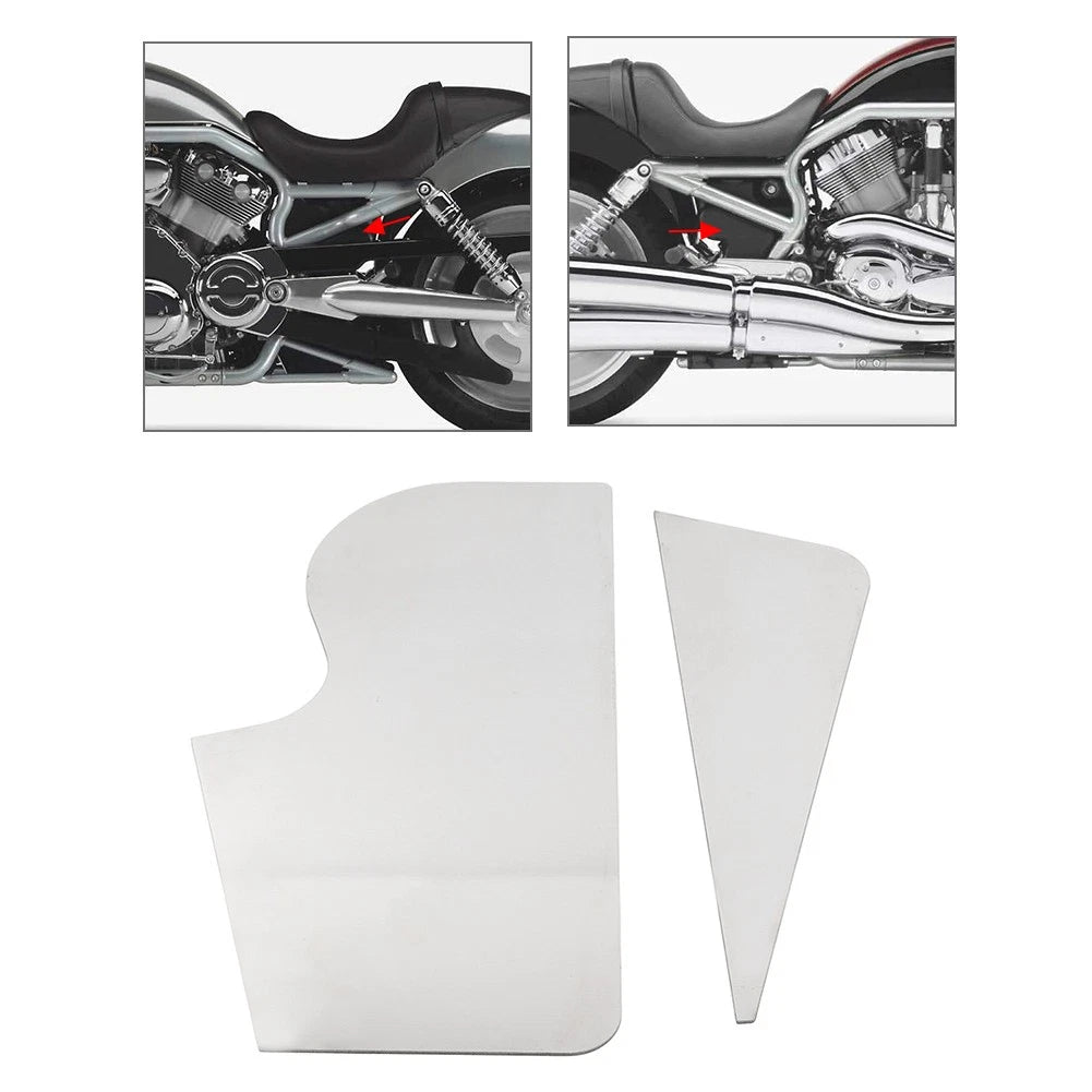 Silver Lower Fuel Tank Trim Covers for Harley V-Rod VRSCB VRSCA (2002–2006)