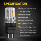 2X LED Turn Signal Light Bulbs for AUXITO 3156 3157 (Canbus)