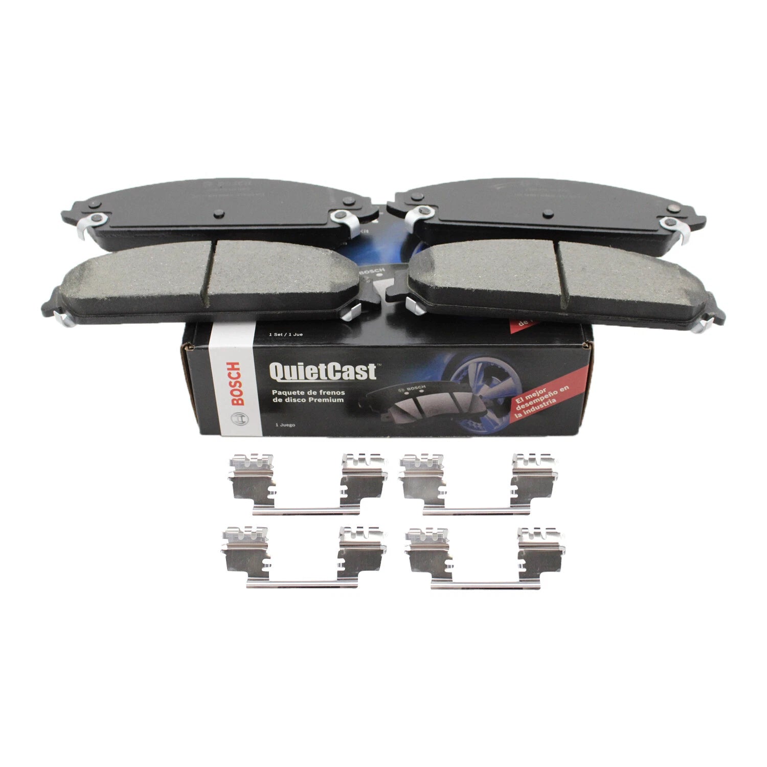 Set of 4 Bosch QuietCast Front Ceramic Brake Pads for Dodge 300 Challenger Charger Magnum (2005–2010)