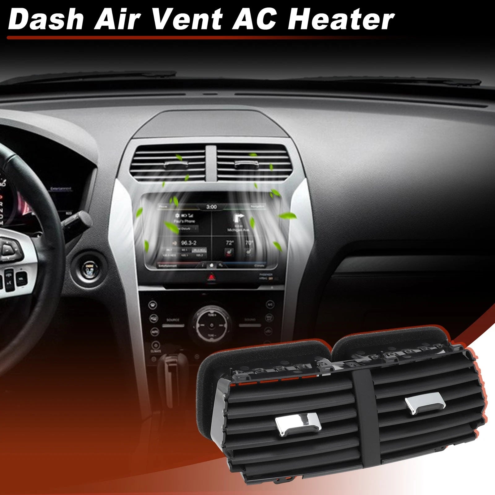 Dashboard Air Vent Outlet Panel for Ford Explorer (2011–2015) BB5Z19893AD, BB5Z19893AA