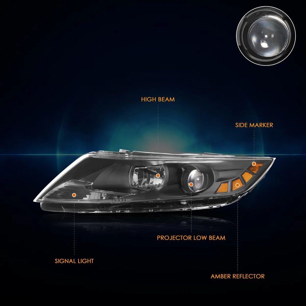 Projector Headlights for Kia Optima (2011–2013) OE Style Black Housing