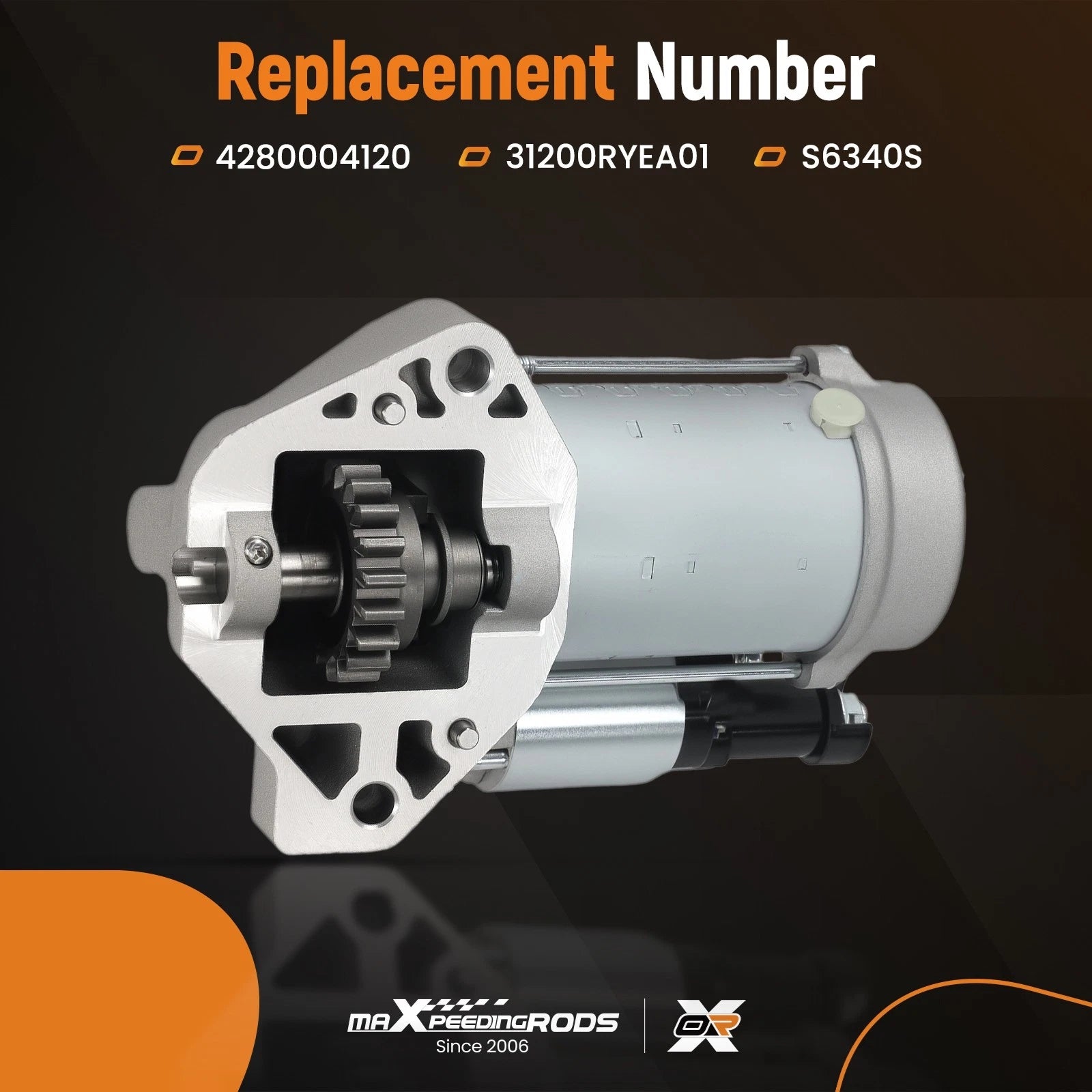 Starter Motor for Acura MDX V6 3.7L (2007–2009)