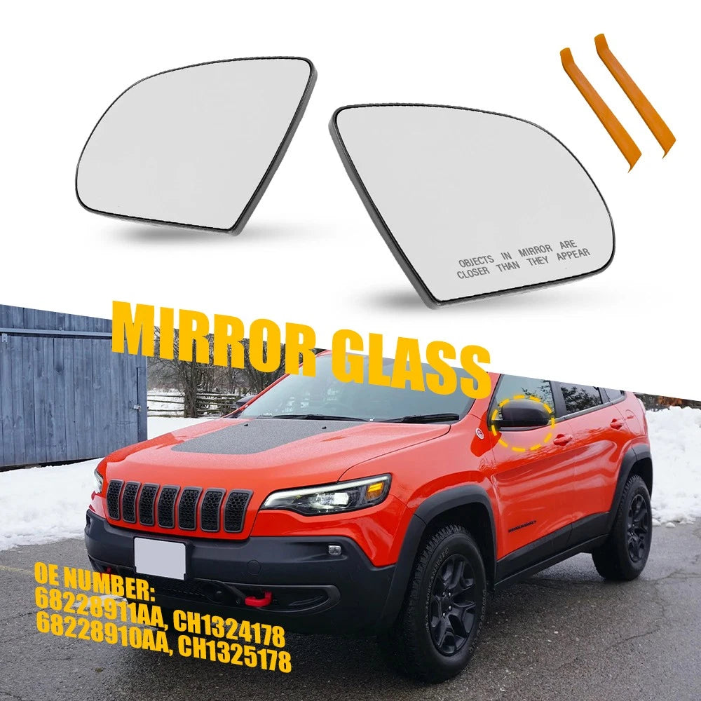 2Pcs Mirror Glass for Jeep Cherokee (2014–2023)