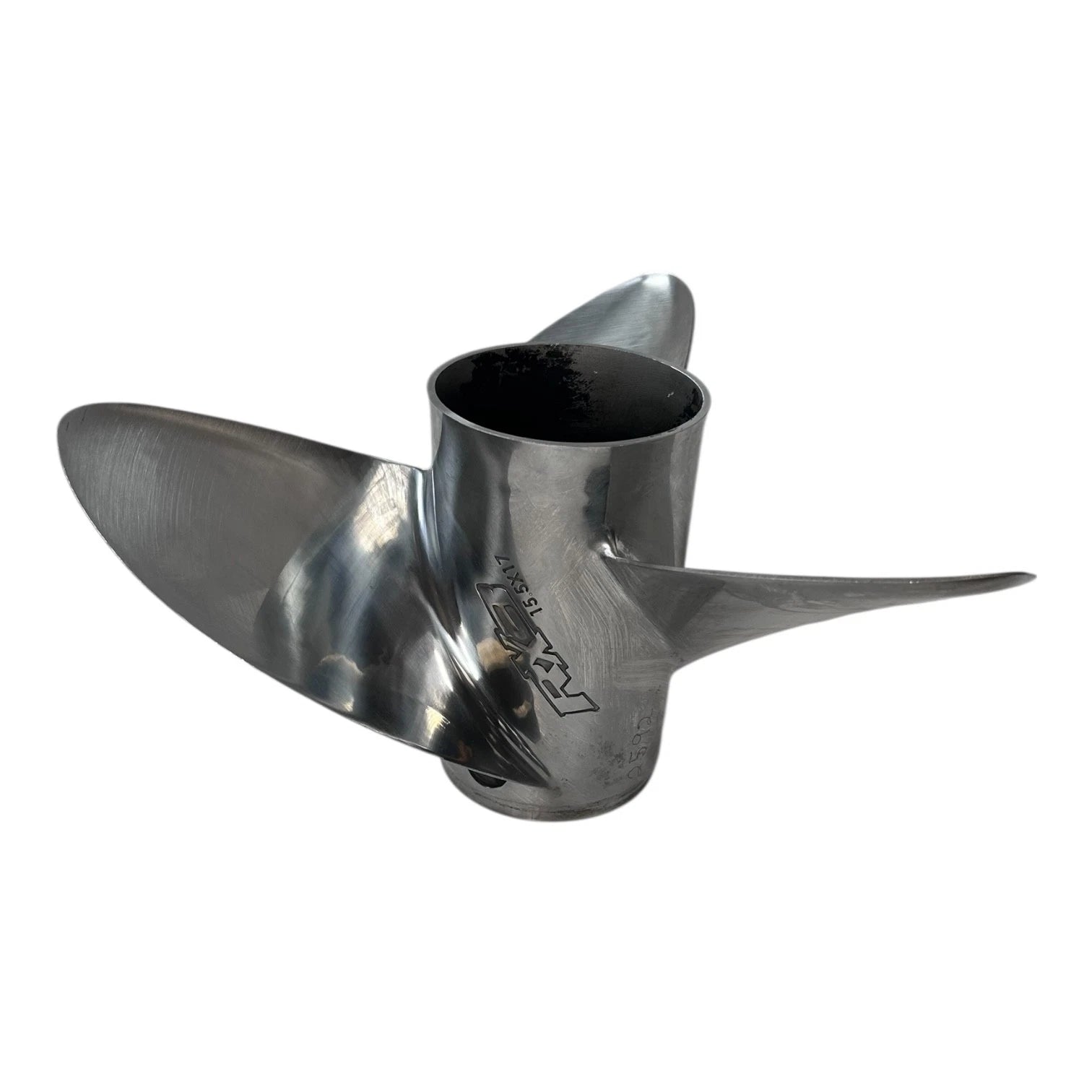3X 15.5 x 17 RX3 Stainless Steel Propeller for Evinrude Johnson (LH)
