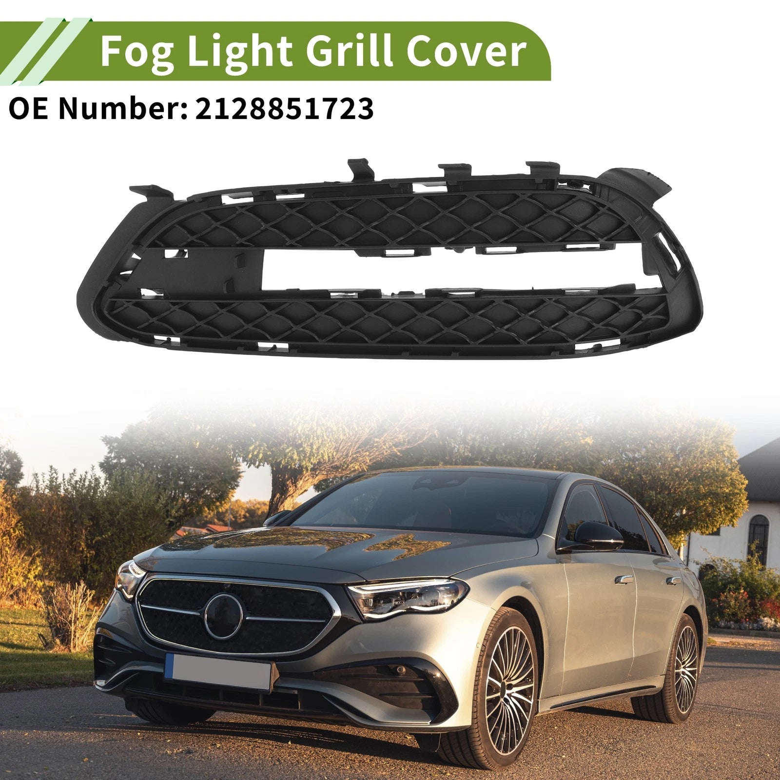 1pc Fog Light Grill for Mercedes-Benz E-Class (2009–2013) No. 2128851723