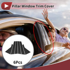 Door Pillar Window Trim for Hyundai Santa Fe Sport 2013-2018 Carbon Fiber