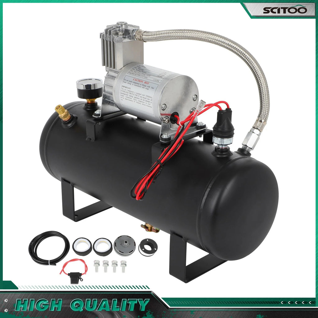 1.5 Gal Air Tank for Train Horn Compressor System 12V (150 Psi)