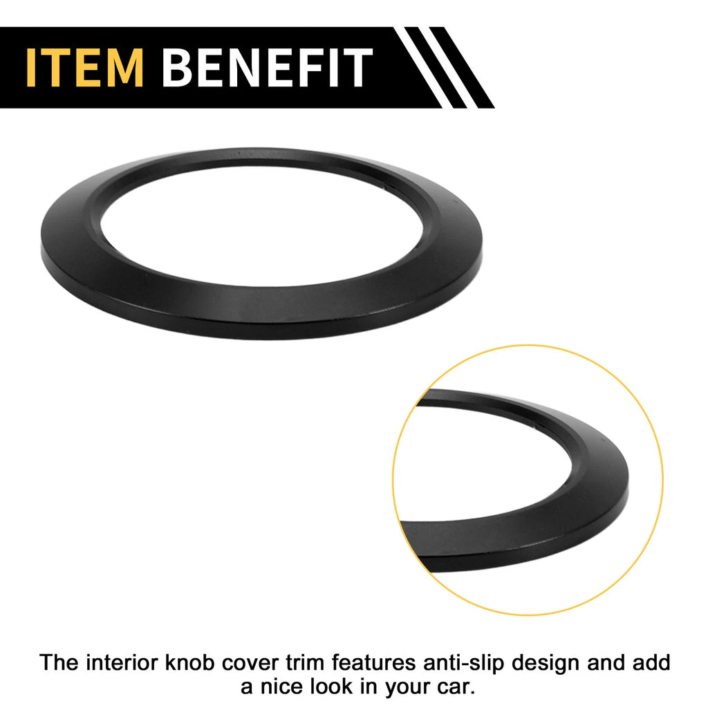 Engine Start Stop Button Switch Knob Cover Ring for Ford F-150 (2016–2021) Black