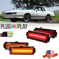 Set of 4 Amber LED Front & Red Rear Side Marker Lights for Chevy Monte Carlo SS (1981–1988)