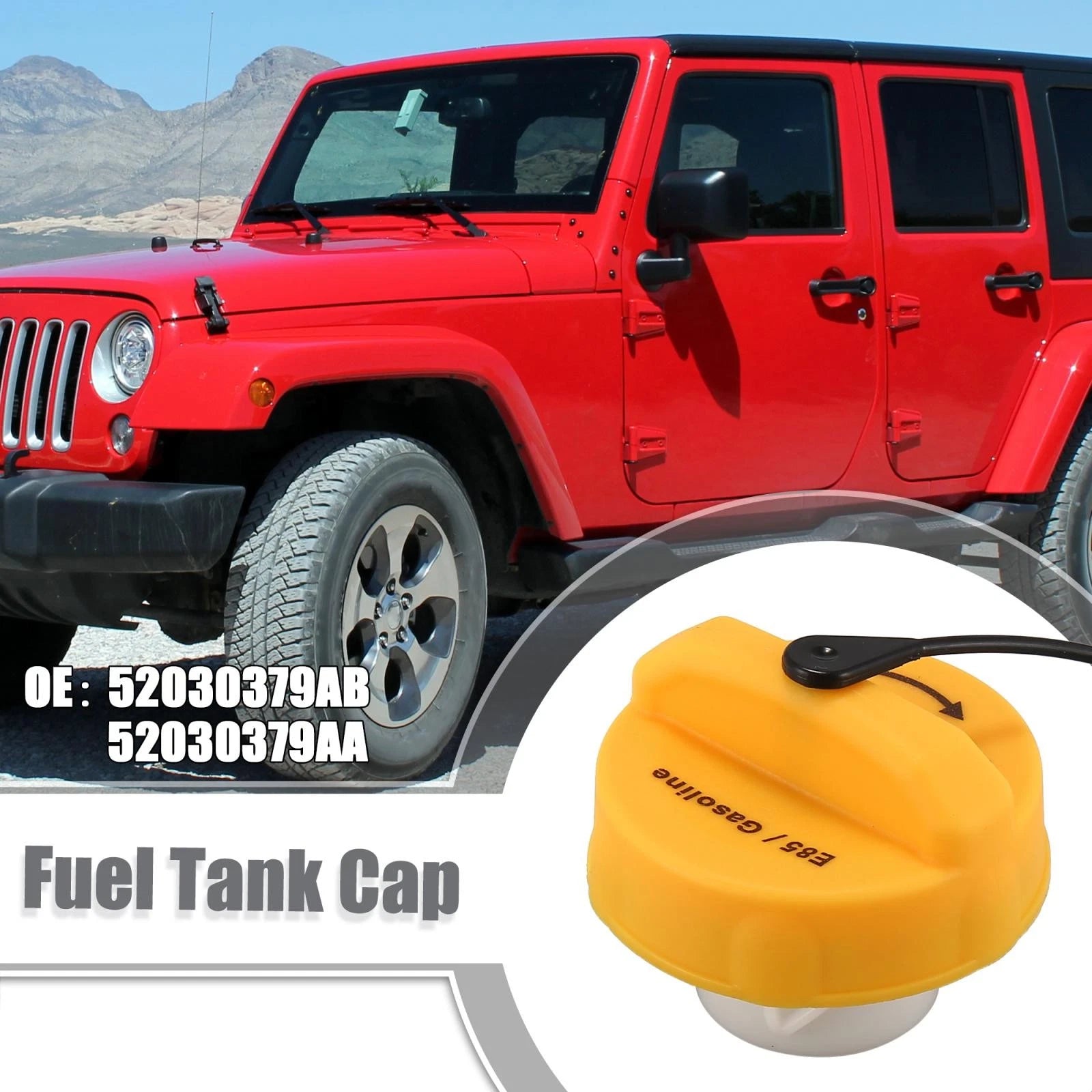 Gas Cap 52030379AB 52030379AA for Dodge Durango (2011–2013) Jeep Cherokee (2014–2017)