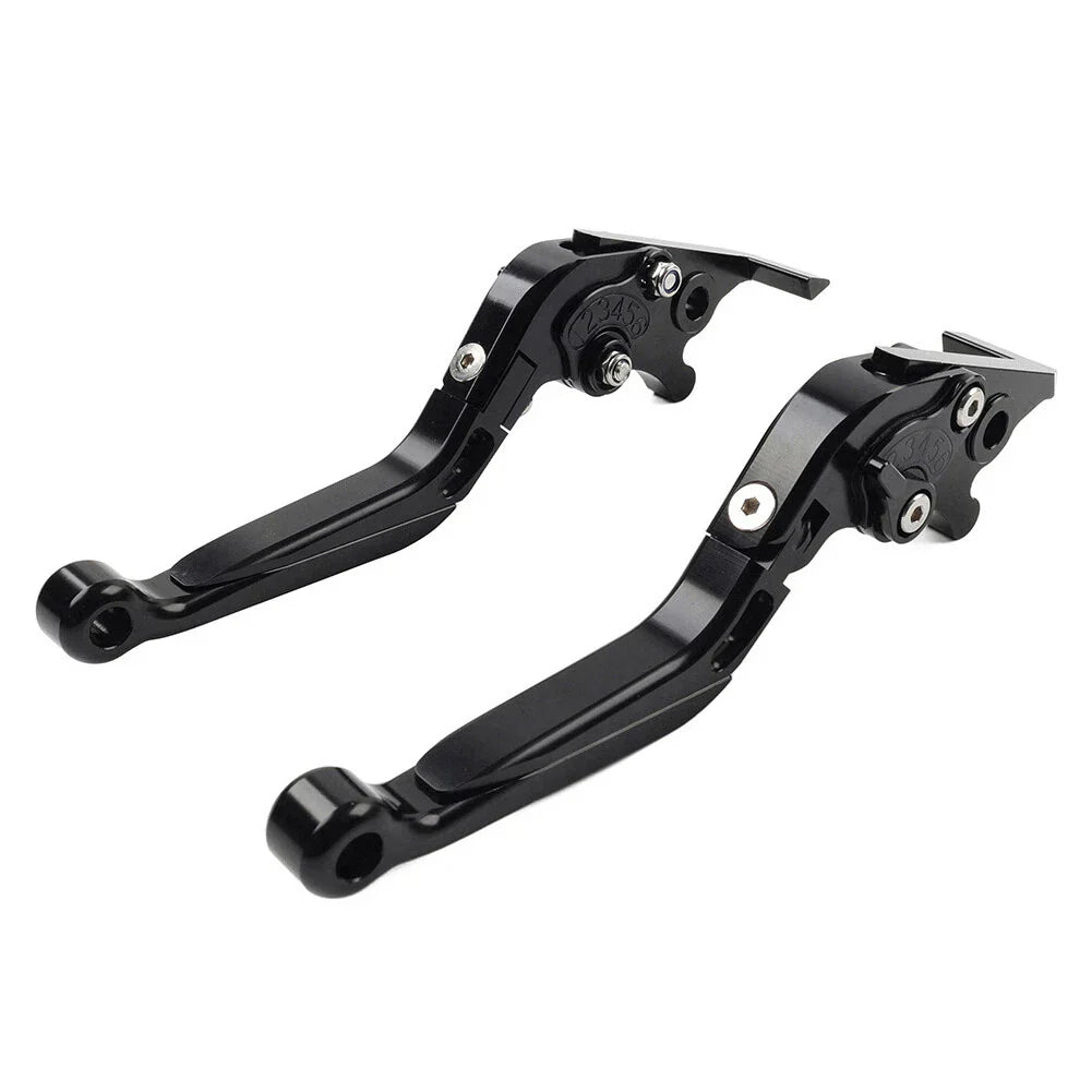 Extendable Brake Clutch Levers for Kawasaki Z1000 ZX6R  Black (2007-2018)