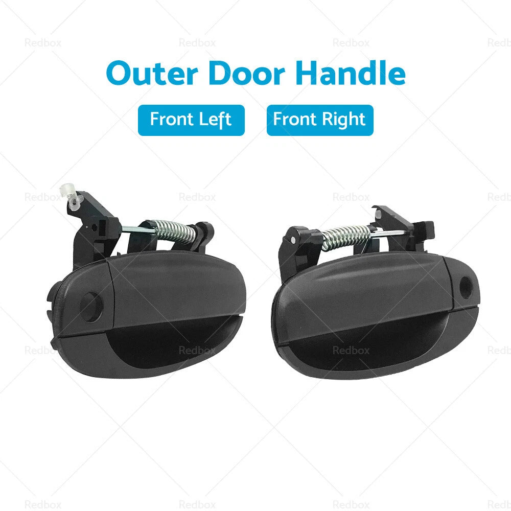 Door Handle Set of 2 Front Left Right Black for Holden Barina TK (2005–2012)