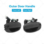 Door Handle Set of 2 Front Left Right Black for Holden Barina TK (2005–2012)