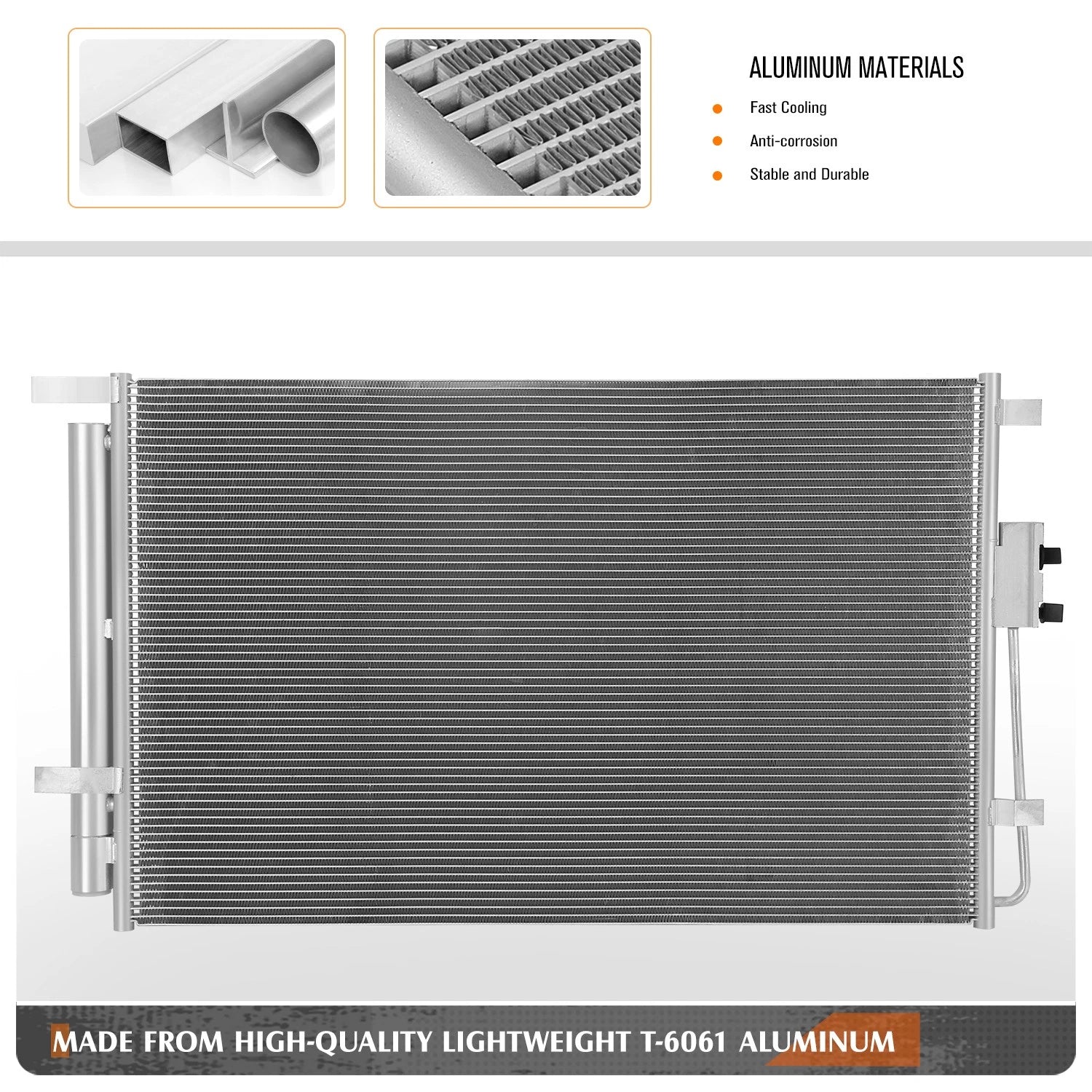 A/C Condenser for Hyundai Santa Fe 2.4L (2019–2020) Aluminum Core