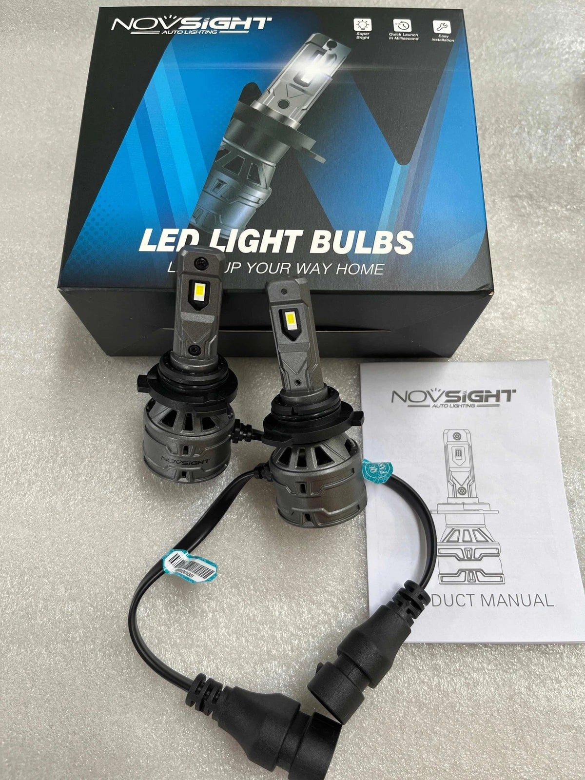 2X HB4 9006 LED Headlight Bulbs for