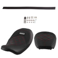 Driver Seat for Harley Touring (2009–Present) - Black Red Stitch Set