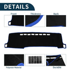 Dashboard Cover Mat for Toyota Aqua (2011–2021) with Sticker Black Blue Set of 1