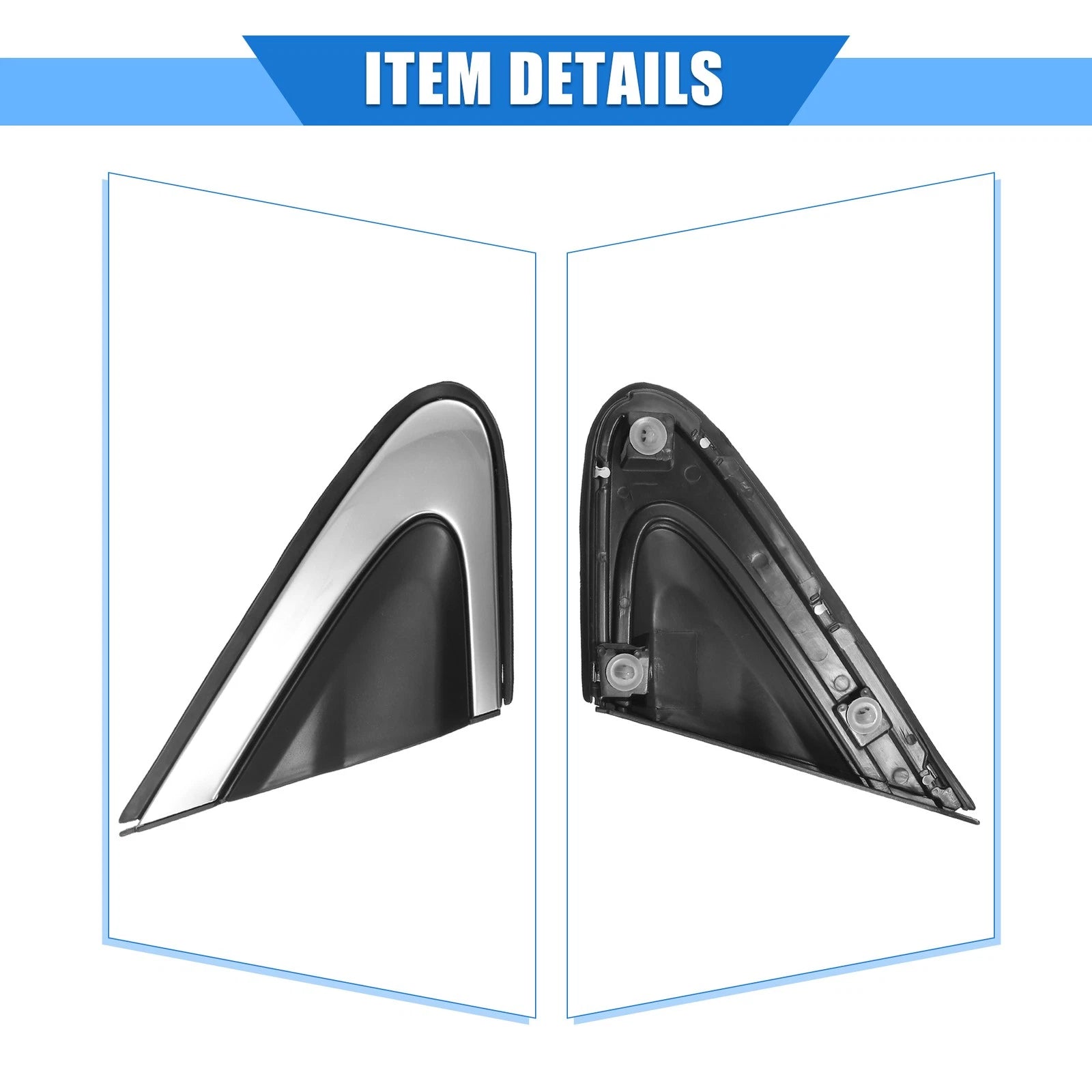 Front Right Side Door Mirror Flag Cover for Honda CR-V (2012–2016) Black