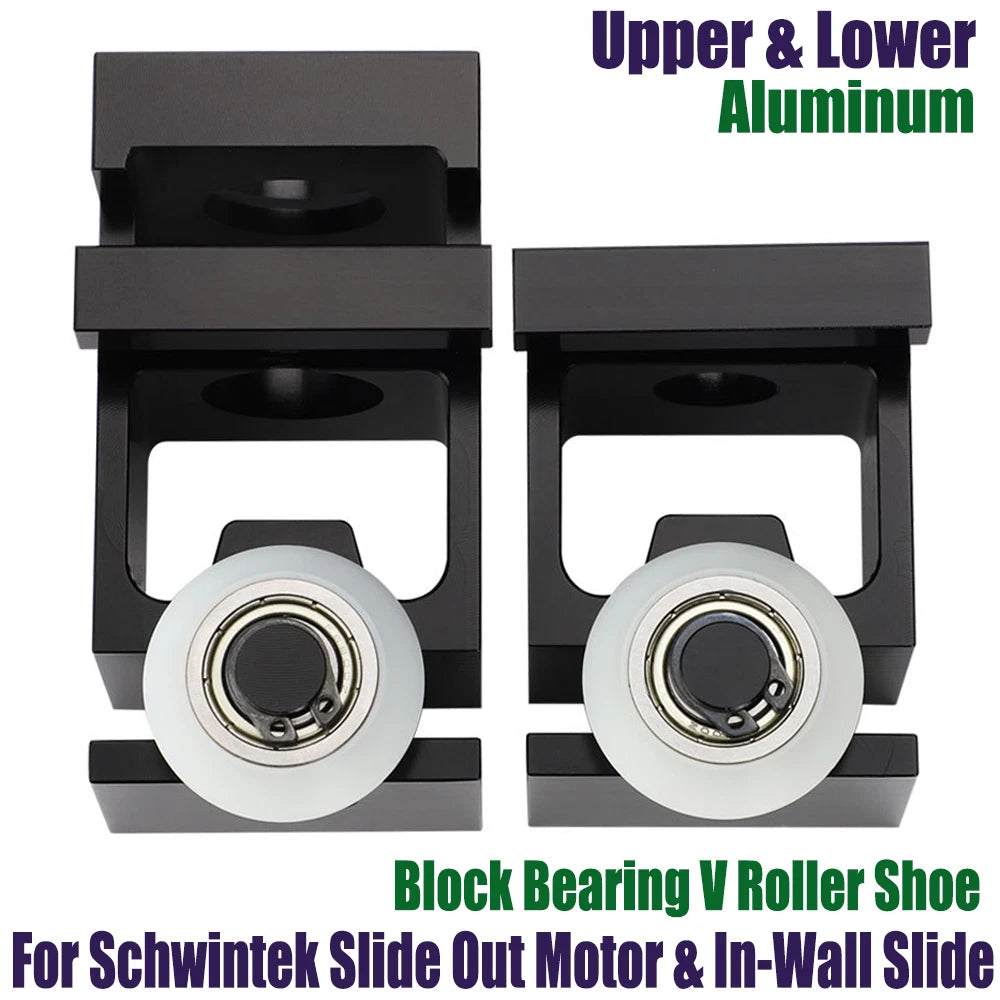Upper & Lower Bearing Block V with Roller Shoe Kit for Schwintek In-Wall Slide