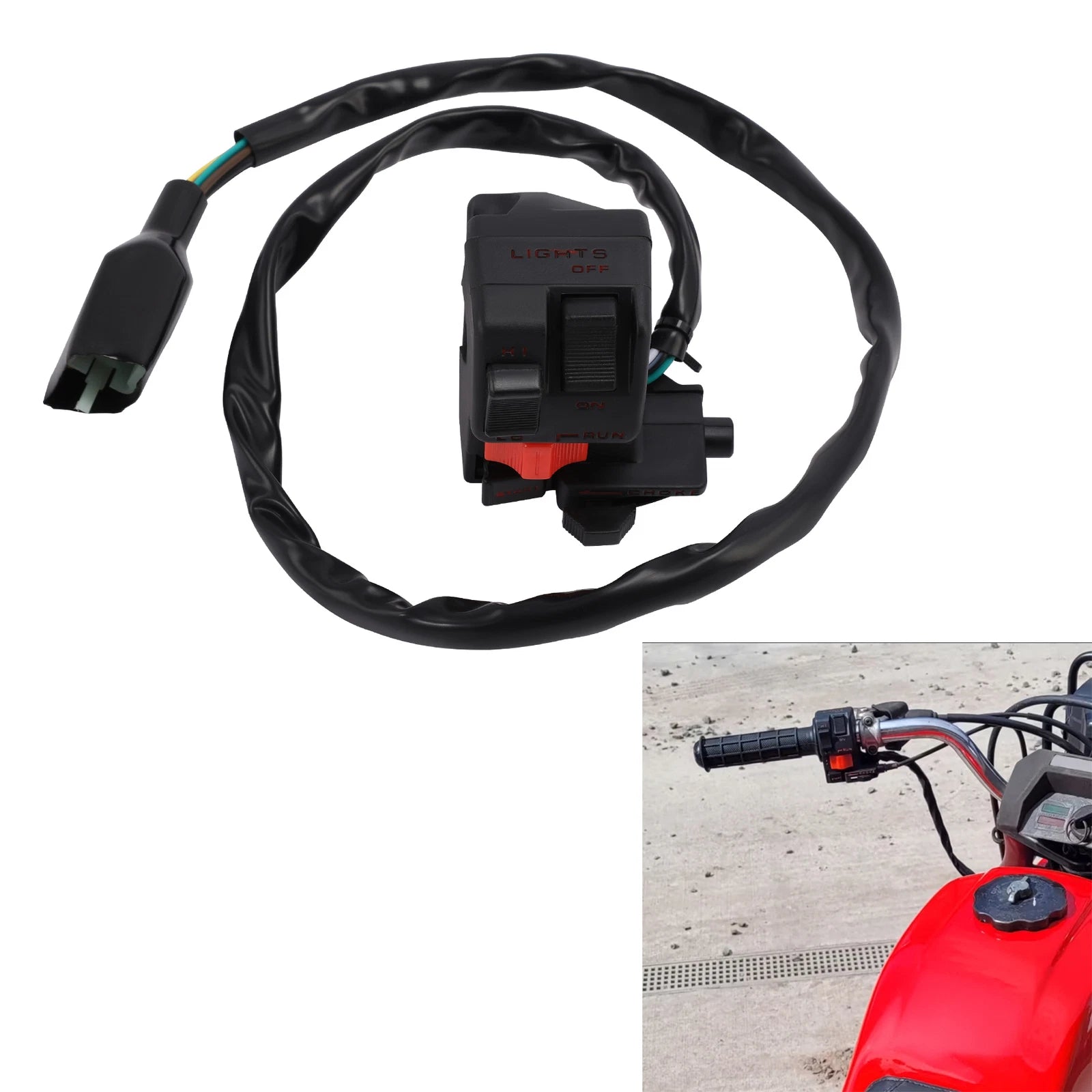 Handlebar Switch Start Stop Headlight for Honda Big Red 250 ATC250ES (1985–1987)