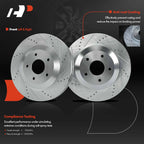 Front Drilled Brake Rotors & Ceramic Pads for Chevy Corvette (2005-2013)