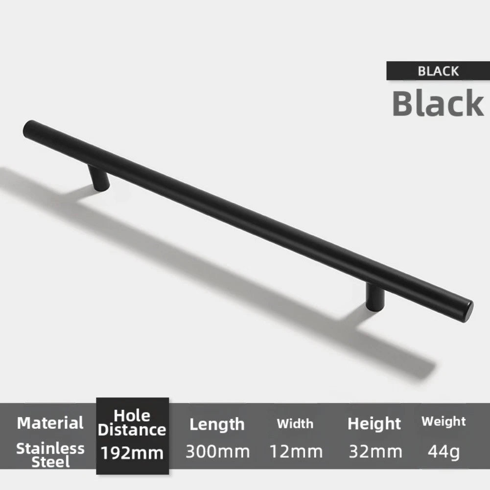Stainless Steel Handle for Cabinet Drawer Dresser Wardrobe (Dark Black)