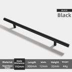 Stainless Steel Handle for Cabinet Drawer Dresser Wardrobe (Dark Black)