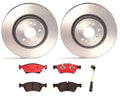 Brembo Front Brake Disc Rotors & Ceramic Pads with Sensor Kit for Mercedes W251 (2006–2015)