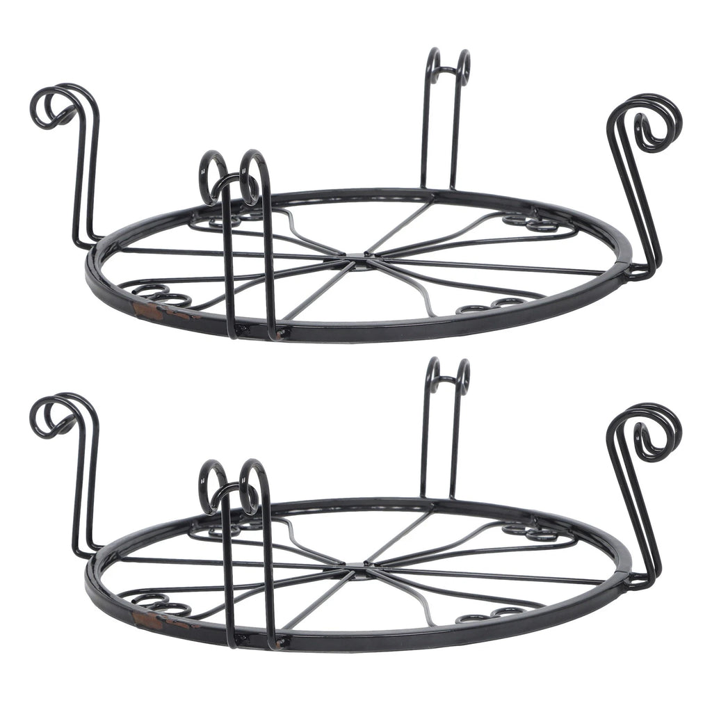 2X Round Wrought Iron Plant Stand for Flower Pots