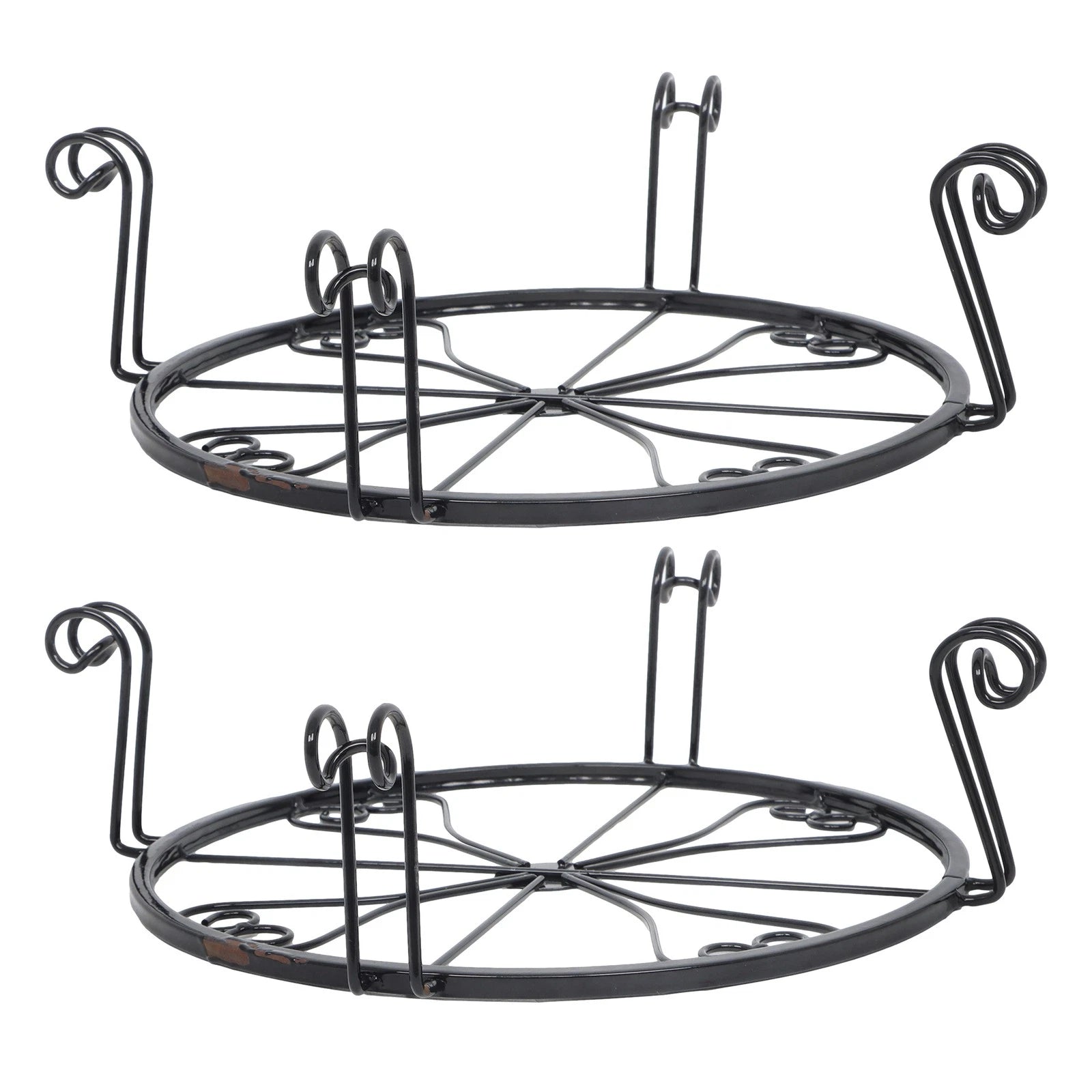2X Round Wrought Iron Plant Stand for Flower Pots