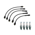 Denso 7mm Wire Set & 4 U-Groove Spark Plugs Kit for Renault MG Triumph (L4)