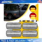 4X Clear LED Fender Side Marker Lights for Dodge RAM 2500 3500 (2010–2018)