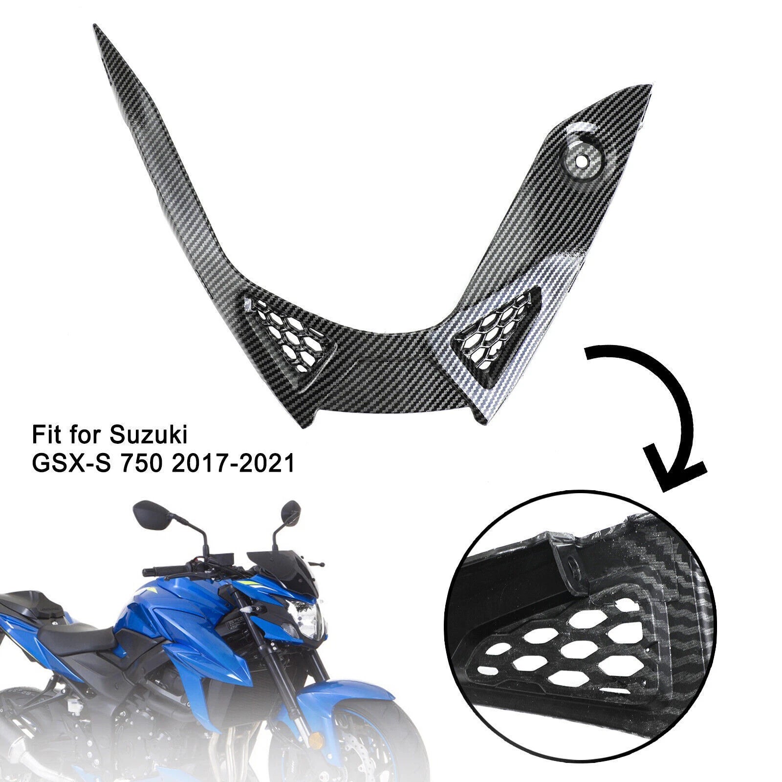 Lower Protection Cover Fairing Plates for Suzuki GSX-S750 (2017–2021) Carbon T9