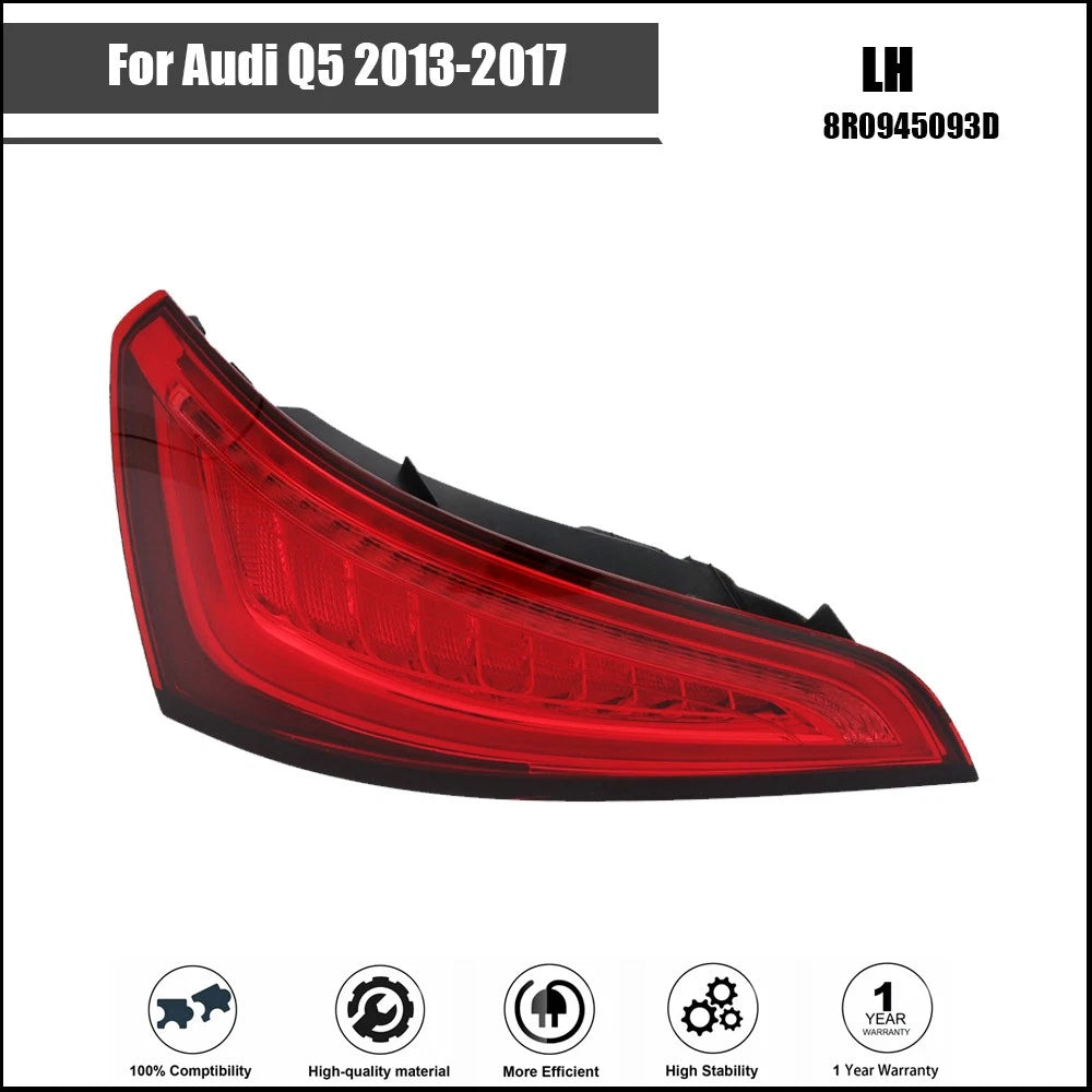 LED Tail Light Assembly for Audi Q5 (2013–2017) Chrome Left Side Rear