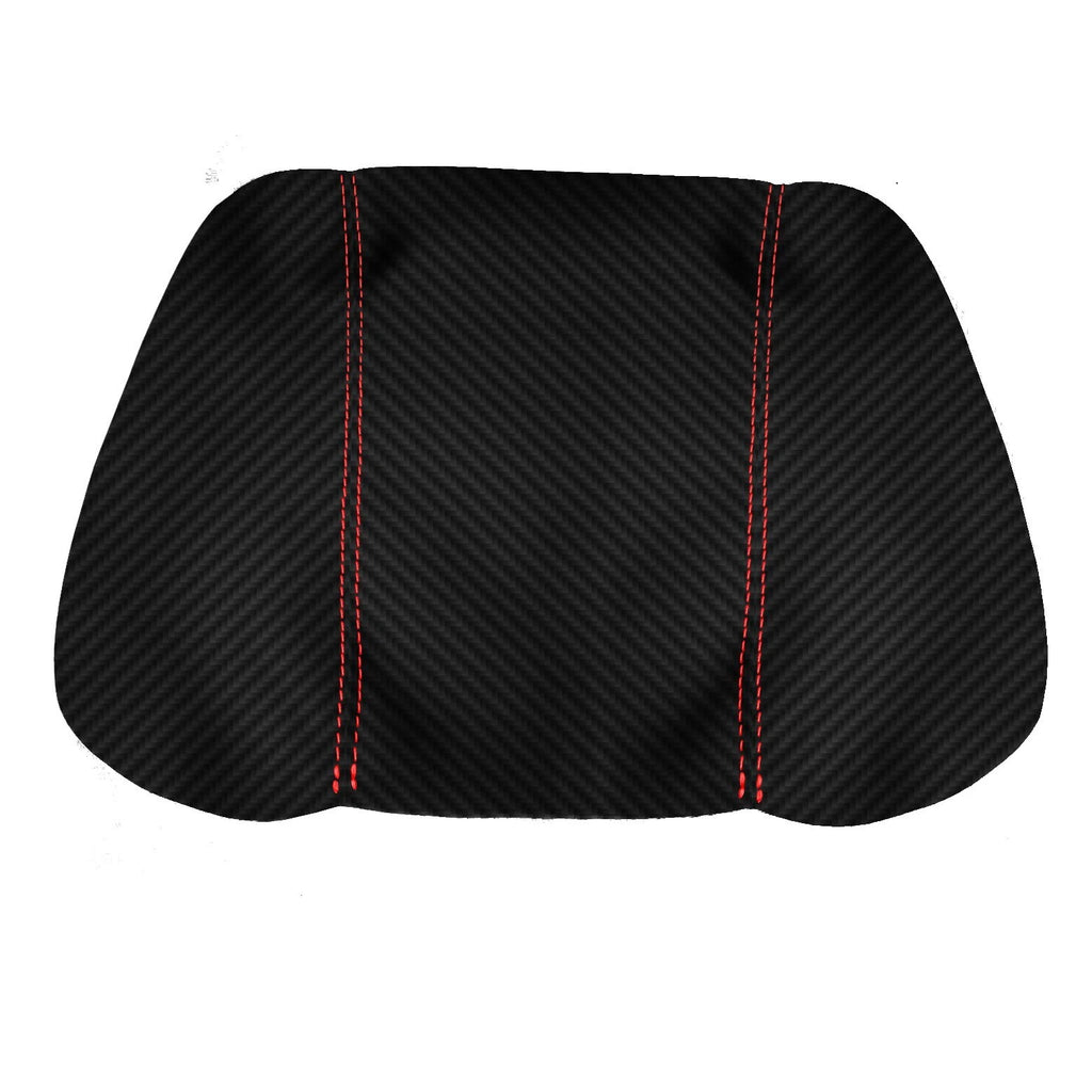 Center Console Armrest Lid Carbon Cover for Acura MDX (2022) Red Stitch