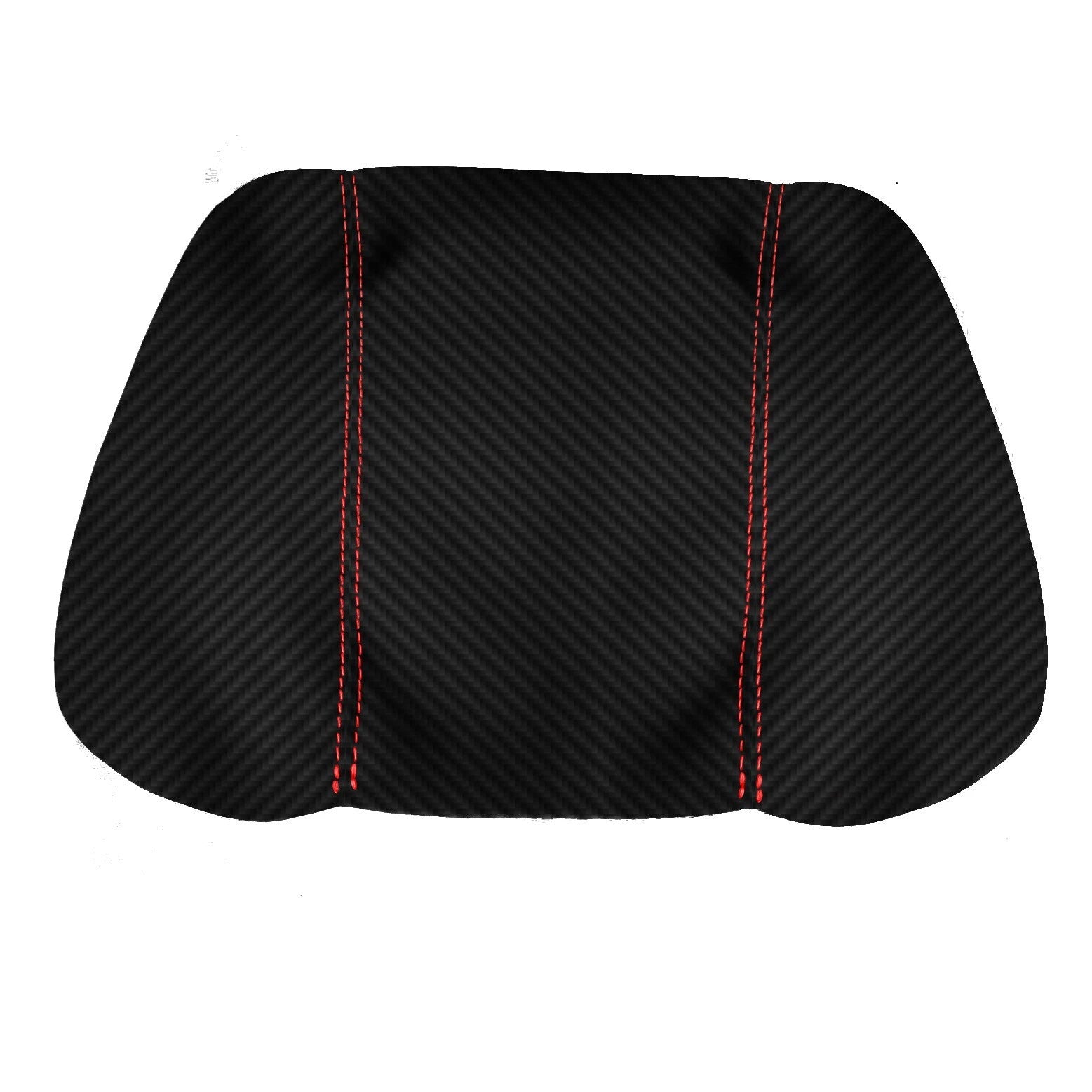 Center Console Armrest Lid Carbon Cover for Acura MDX (2022) Red Stitch