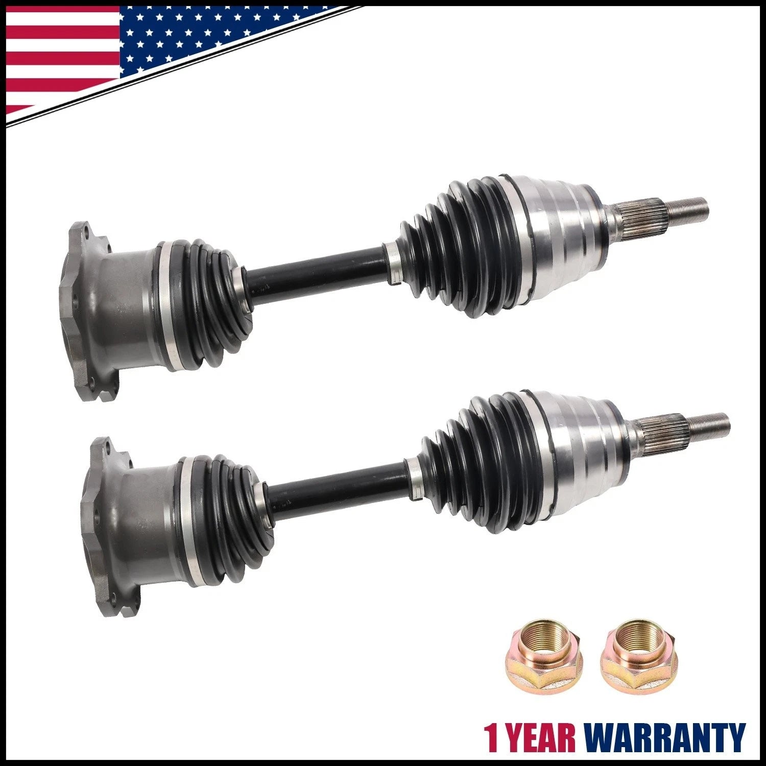 Pair CV Joint Axles Shaft for Chevrolet Silverado 2500 HD (2001–2010) 66-1325