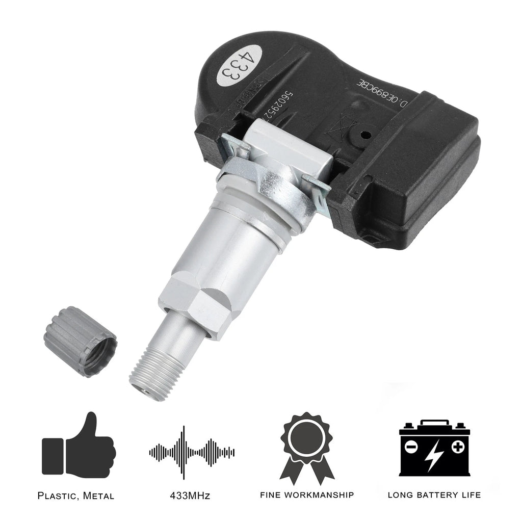 Set of 4 Tire Pressure Sensors 56029527AA 433MHz for Dodge Grand Caravan (2009–2010)