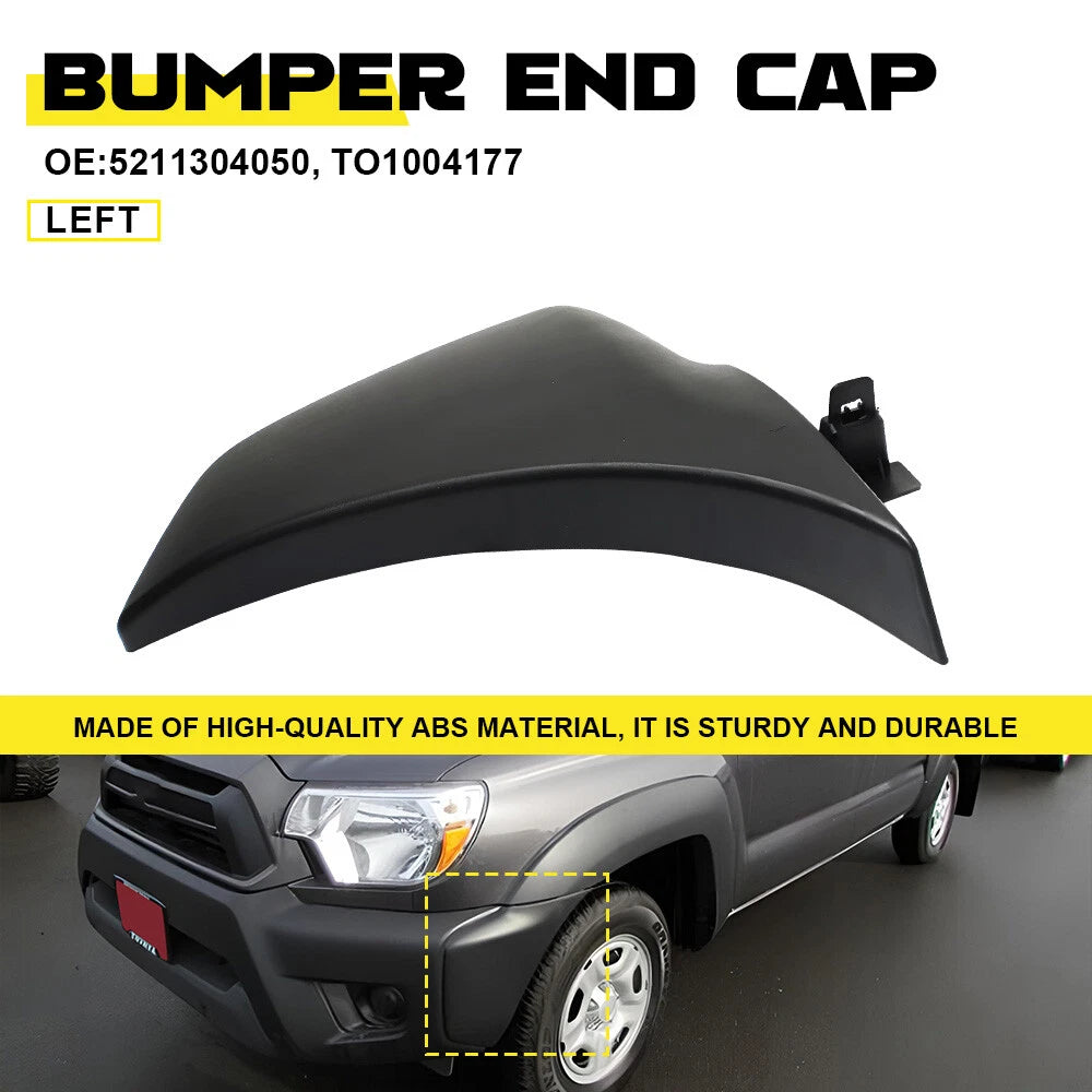 Bumper End for Toyota Tacoma (2012â2015) Front Left Textured Plastic