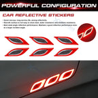 Red 3D Carbon Fiber Night Reflect Car Vent Edge Bumper Decal (---)